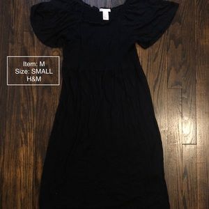H&M off the shoulder black dress
